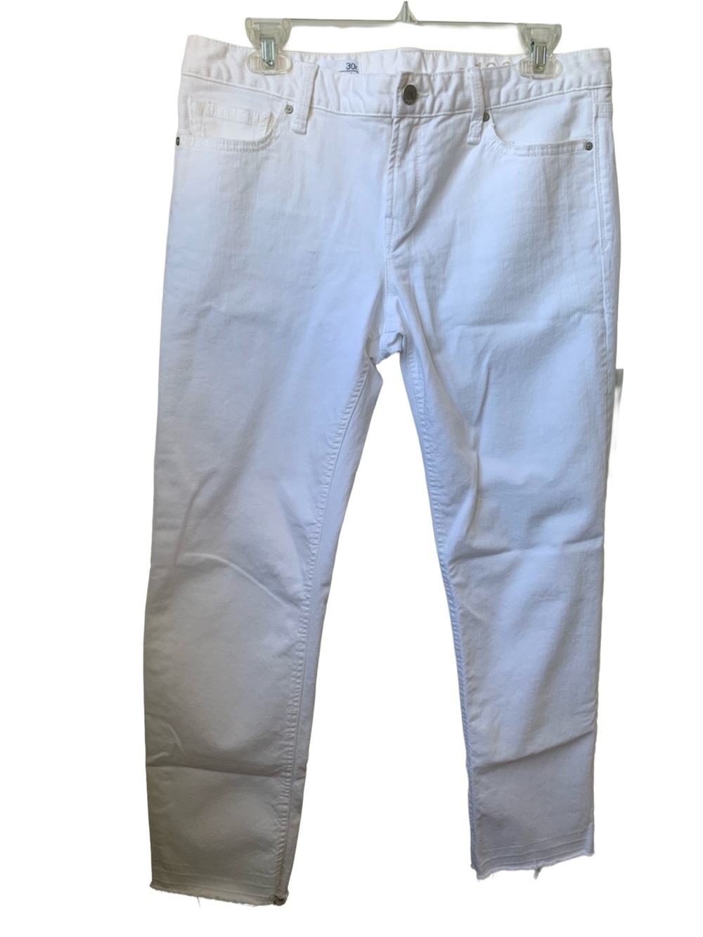 GAP 1969 “Real Straight” Women’s White Cotton Raw Hem Jeans